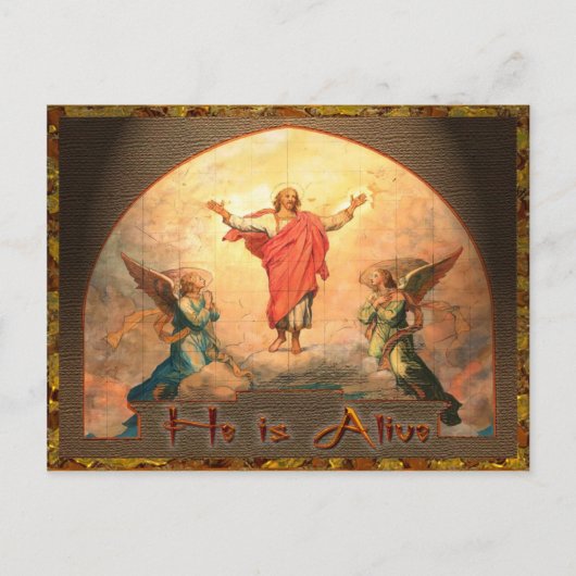 Hij is een levend Briefkaart (Voorkant)