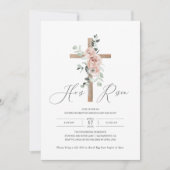 Hij is een opgewekte religieuze paasbrunch eierjac kaart (Voorkant)