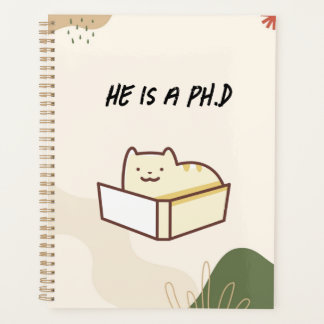 Hij is een PhD planner, notitieboek