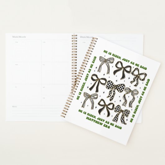 Hij is een Risen Cross Easter Croquette Bow Planner (Display)