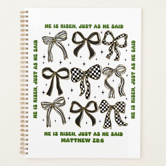 Hij is een Risen Cross Easter Croquette Bow Planner (Voorkant)