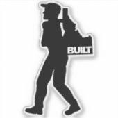 Hij is een rugzak voor Idaho Vinyl Decal Sticker (Voorkant)