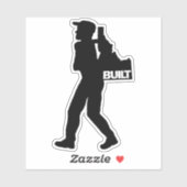 Hij is een rugzak voor Idaho Vinyl Decal Sticker (Vel)