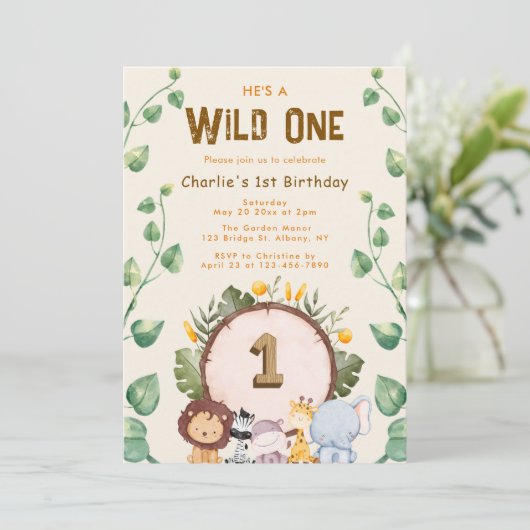 Hij is een uitnodiging van één dag Wild (Staand voorkant)