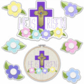 Hij is een verrukt borduurtje sticker (Voorkant)