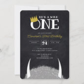 Hij is een Wild One - 1e verjaardag kroonbord Kaart (Voorkant)