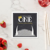 Hij is een Wild One - 1e verjaardag kroonbord Servet (Insitu)