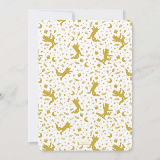 Hij is een Wilde 1 - 1e verjaardag Gouden Kroon Kaart (Achterkant)