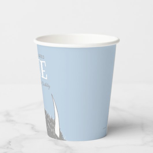 Hij is een Wilde 1 - 1e verjaardag kweekblauw Papieren Bekers (Achterkant)