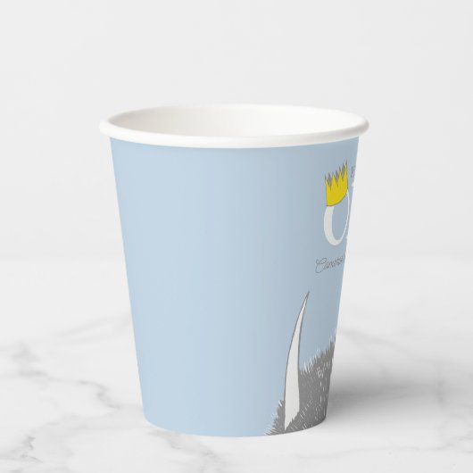 Hij is een Wilde 1 - 1e verjaardag kweekblauw Papieren Bekers (Voorkant)