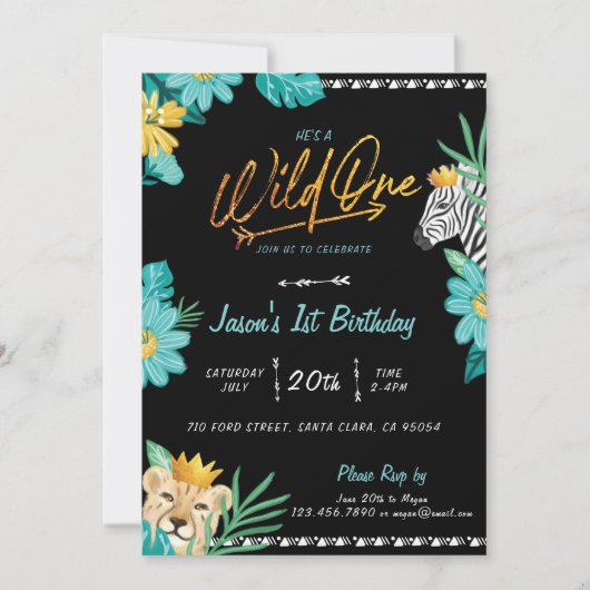 Hij is een wilde eentropische Oerwoud. Kaart (Voorkant)