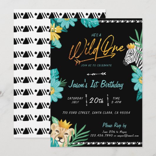 Hij is een wilde eentropische Oerwoud. Kaart (Voorkant / Achterkant)