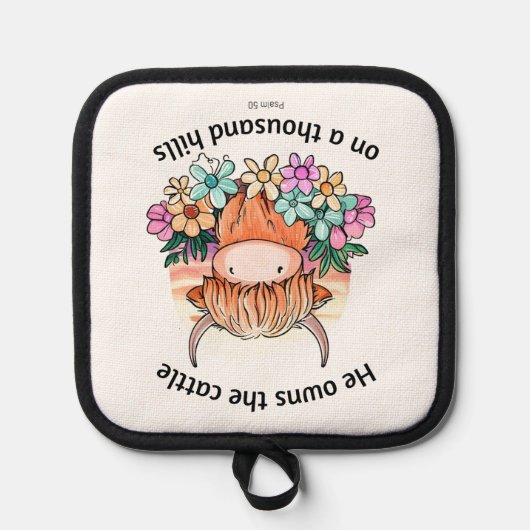 Hij is eigenaar van het vee op een Duizend Heuvels Pannenlap (Voorkant)