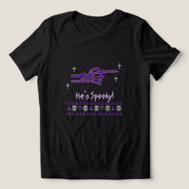 "Hij is eng!" T-shirt voor koppels met Halloween-m