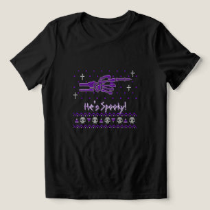 "Hij is eng!" T-shirt voor koppels met Halloween-m