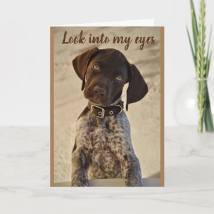 HIJ IS ERNSTIG *VERGEET ME NIET WANNEER JE GAAT* KAART