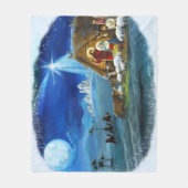 "Hij is geboren" Fleece Deken (Voorkant)