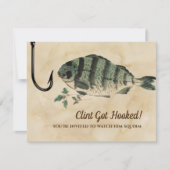 Hij is gehakt. Fish Funny Engagement Party Kaart (Voorkant)