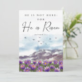 Hij is gerezen - het vieren van de herrijzenis bedankkaart (Staand voorkant)