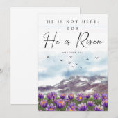 Hij is gerezen - het vieren van de herrijzenis bedankkaart (Voorkant / Achterkant)