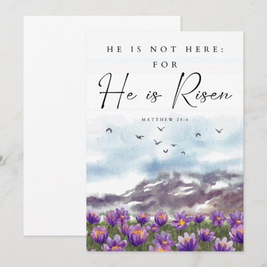 Hij is gerezen - het vieren van de herrijzenis bedankkaart (Voorkant / Achterkant)