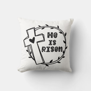 Hij is gerezen met Cross Easter Kussen
