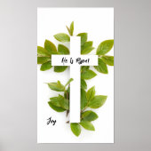 Hij is gerezen/paasbare tekst poster (Voorkant)