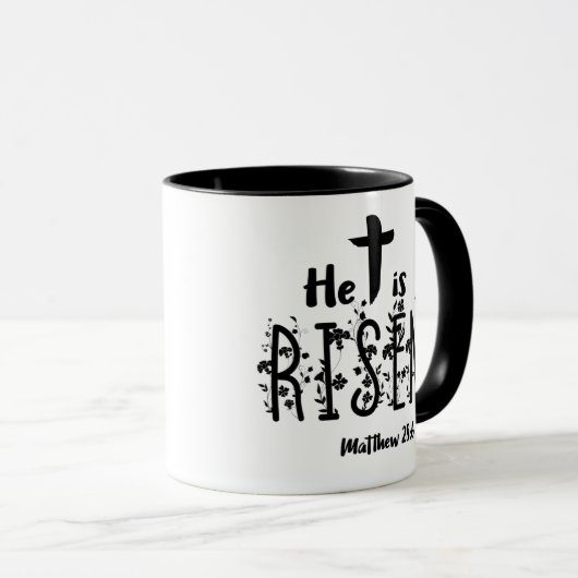 Hij is gerezen Pasen Manuscript Mok (Voorkant rechts)