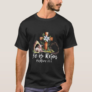 Hij Is Geweest Schaap Lam Kruis Jezus Christen Pas T-shirt
