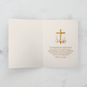 Hij Is Gewekt Bloemstuk Katholiek Kruis Religieus  Feestdagen Kaart (Binnen)