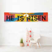 Hij is herrijzingsresten spandoek (Insitu)