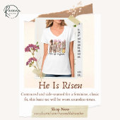 Hij is het basic V-hals T-shirt van Risen Women