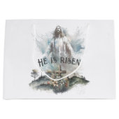 Hij is het Christelijke Paaskruis Groot Cadeauzakje (Voorkant)