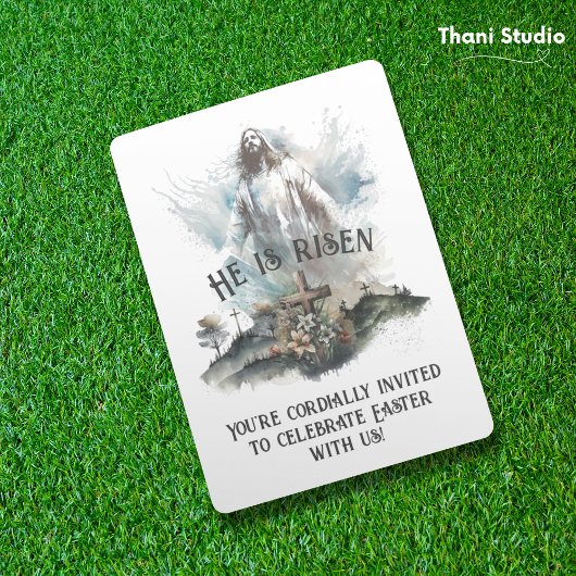Hij is het Christelijke Paaskruis Kaart