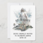 Hij is het Christelijke Paaskruis Kaart (Voorkant)
