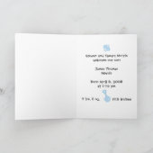 "Hij is hier!" Baby Boy Geboorteaankondiging Aankondiging (Binnen)