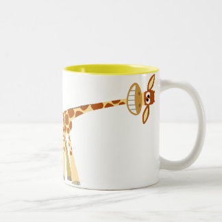 Hij is hier! Cartoon Giraffe mok