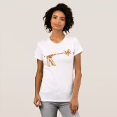 Hij is hier! Cartoon Giraffe T-shirt (Voorkant volledig)