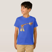 Hij is hier! Cute Cartoon Giraffe Kinder T-shirts (Voorkant volledig)