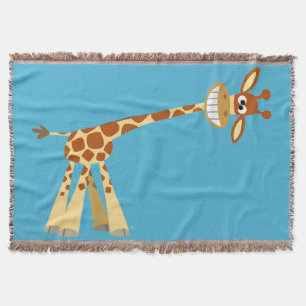 Hij is hier! Kute Gekke Cartoon Giraffe Deken