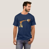 Hij is hier! Mannen T-shirts voor Cartoon Giraffe  (Voorkant volledig)