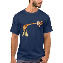 Hij is hier! Mannen T-shirts voor Cartoon Giraffe