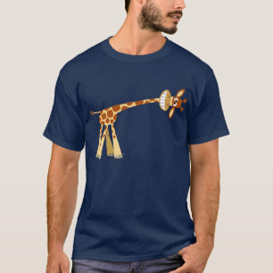 Hij is hier! Mannen T-shirts voor Cartoon Giraffe 