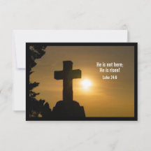 Hij is hier niet; hij is Risen - kerkelijke uitnod