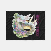 Hij is hier niet - Pastel Waterverf Fleece Deken (Voorkant (Horizontaal))