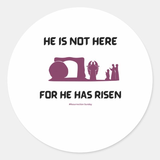 Hij is hier niet, Sticker (Voorkant)
