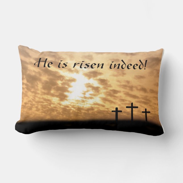 Hij is inderdaad Risen! Kussen (Voorkant)