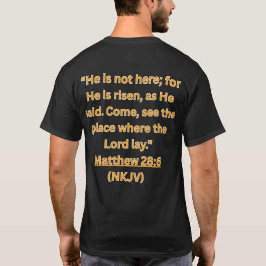 Hij is Levend T-shirt (Achterkant)
