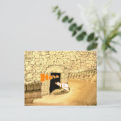 Hij is levende Christelijke Paasopstanding kunst Feestdagenkaart (Staand voorkant)