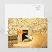 Hij is levende Christelijke Paasopstanding kunst Feestdagenkaart (Voorkant / Achterkant)